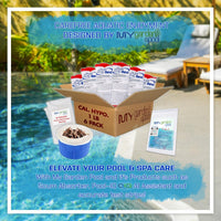 Drytec Calcium Hypochlorite Pool Shock 1 lb. 68% Bag, Complete Pool Care Kit with My Garden Pool Skimmer Sock and 7-in-1 Test Strips, 60 ct. – Powerful Chlorine Shock for Clear Swimming Water (6)