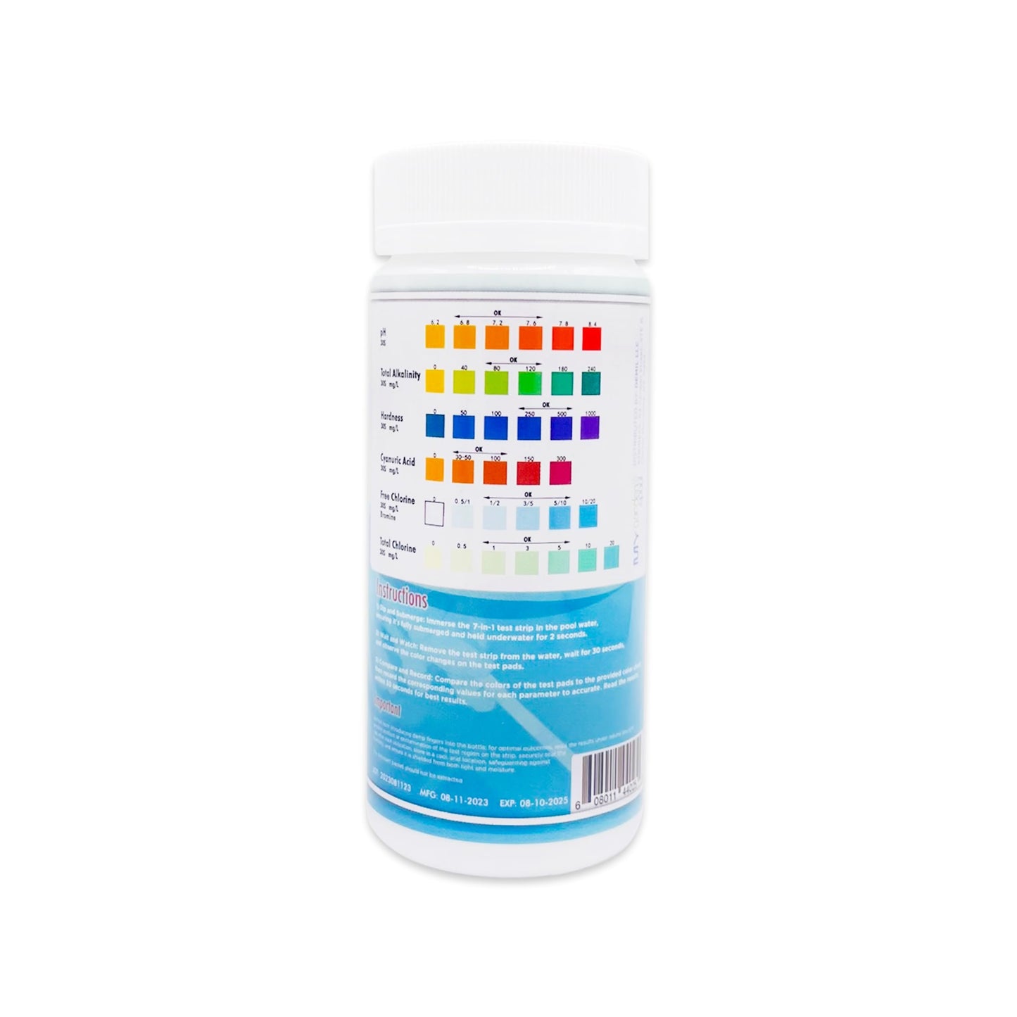 Lamotte R-2056 Color-Q Pro 7 Test Reagent Refill Kit with My Garden Pool 100 Test Strip - Maintain Crystal-Clear Pools - Accurate & Reliable Water Quality Testing for Pools & Spas!