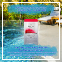 Leisure Time E5 Spa 56 Chlorinating Granules for Spas and Hot Tubs, 5-Pounds with My Garden Pool 20 Ct. Test Strips - 2 Pack