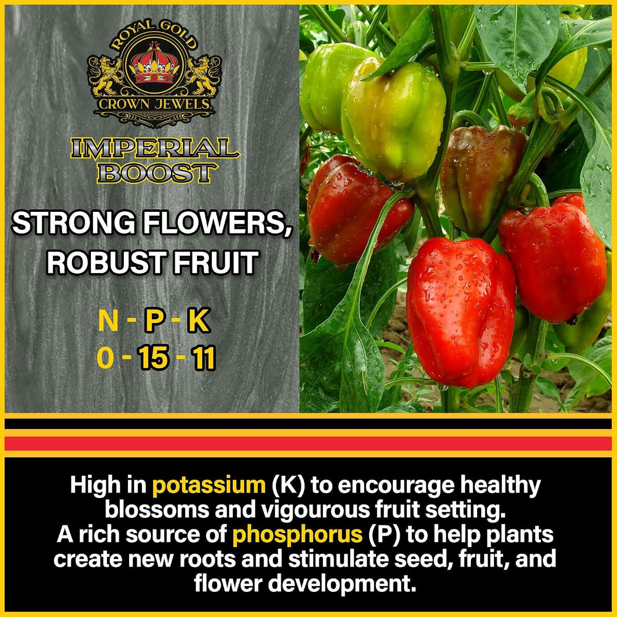 Royal Gold Crown Jewels Imperial Boost 0-15-11 bloom booster - product feature 3