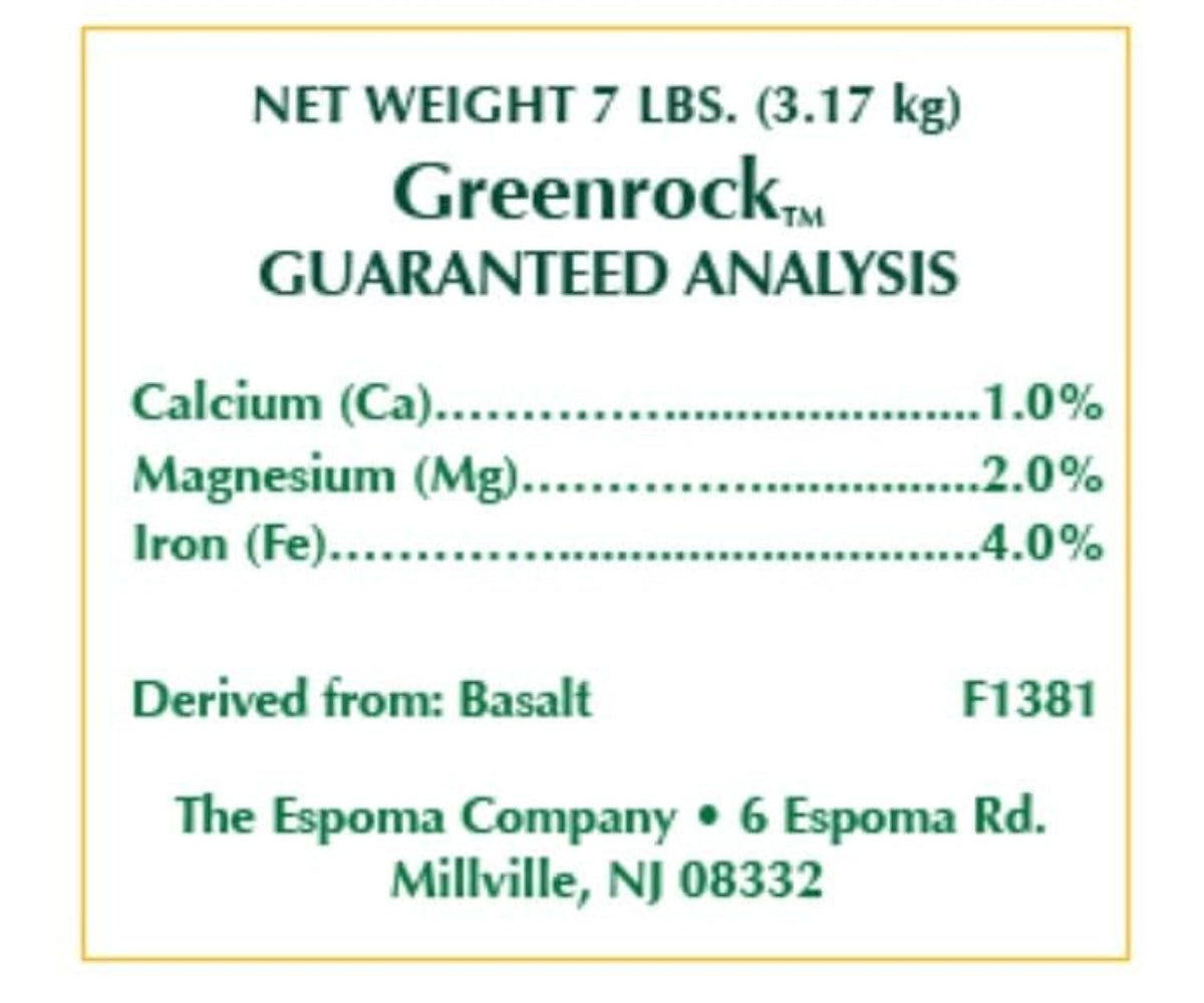 Espoma Organic Greenrock All-Natural Mineral Supplement and Fertilizer for Organic Gardening. for Flowers, Vegetables 7 LBS with My Garden Pool PH Soil Test Strips 20 ct, and Gardening Claw Gloves