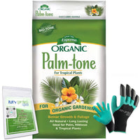 Espoma PM18 Palm-Tone 4-1-5; 18 lb. with My Garden Pool PH Soil Test Strips 20 ct, and My Garden Pool Superior Gardening Claw Gloves and Garden-IQ, Smart Gardening AI Assistant!