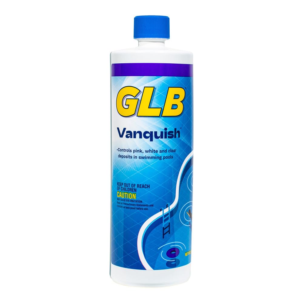 GLB Vanquish Deposit Control 32 FL OZ 71118A with My Garden Pool 7 in 1 Test Strips and Measuring Cup, 2 Pack