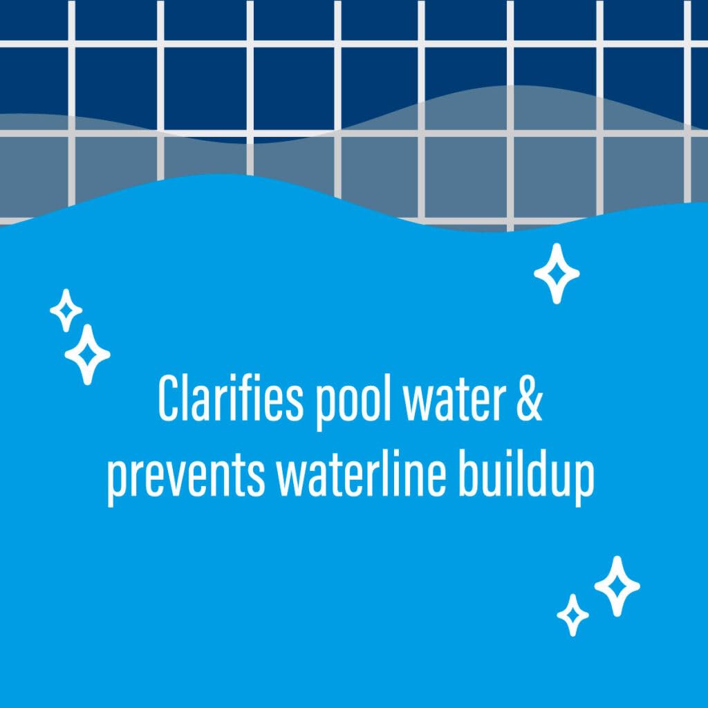 Poolife Enzyme Clarifier – Natural Pool Water Clarifier for Clear Water – Breaks Down Oils & Organic Matter – Includes My Garden Pool 7-in-1 Test Strips, Measuring Cup & Pool-IQ AI Assistant 2 Pack