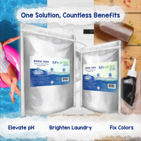 My Garden Pool Soda Ash - pH Increaser for Crystal-Clear Waters, Laundry Booster, Tie Dye Fixer - Elevate Your Pool and Projects with Sodium Carbonate