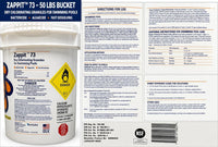 Zappit 73% Cal-Hypo Dry Chlorinating Granules 50 LB Bucket – Bactericide, Algaecide, and Fast Dissolving Shock with My Garden Pool Skimmer Socks and 7-in-1 Test Strips. – Powerful Chlorine Shock