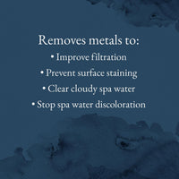Sirona Simply Hot Tub Full Kit: Metal Control, Waterline, Oxidizer, Sanitizer with My Garden Pool Test Strips, Scum Sponge Flower Oil-Absorbing Sponge and Measure Cup for Hot Tubs and Pools