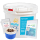 Pool Breeze Optimight Cal Hypo Chlorine Tablets – 20.2 lb Pail – Slow-Dissolving Formula – Includes Scum Socks & Test Strips