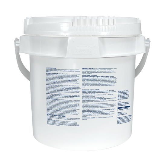 Poolife MPT Extra 11 lb – 3-in-1 Chlorine Tablets for Full-Season Pool Care – Sanitizes, Clarifies & Controls Algae – Includes 2 Scum Socks and 7-in-1 Test Strips