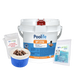 Poolife MPT Extra 21 lb – 3-in-1 Chlorine Tabs for Long-Term Pool Protection – Sanitizes, Clarifies & Prevents Algae – Includes 2 Scum Socks and 7-in-1 Test Strips