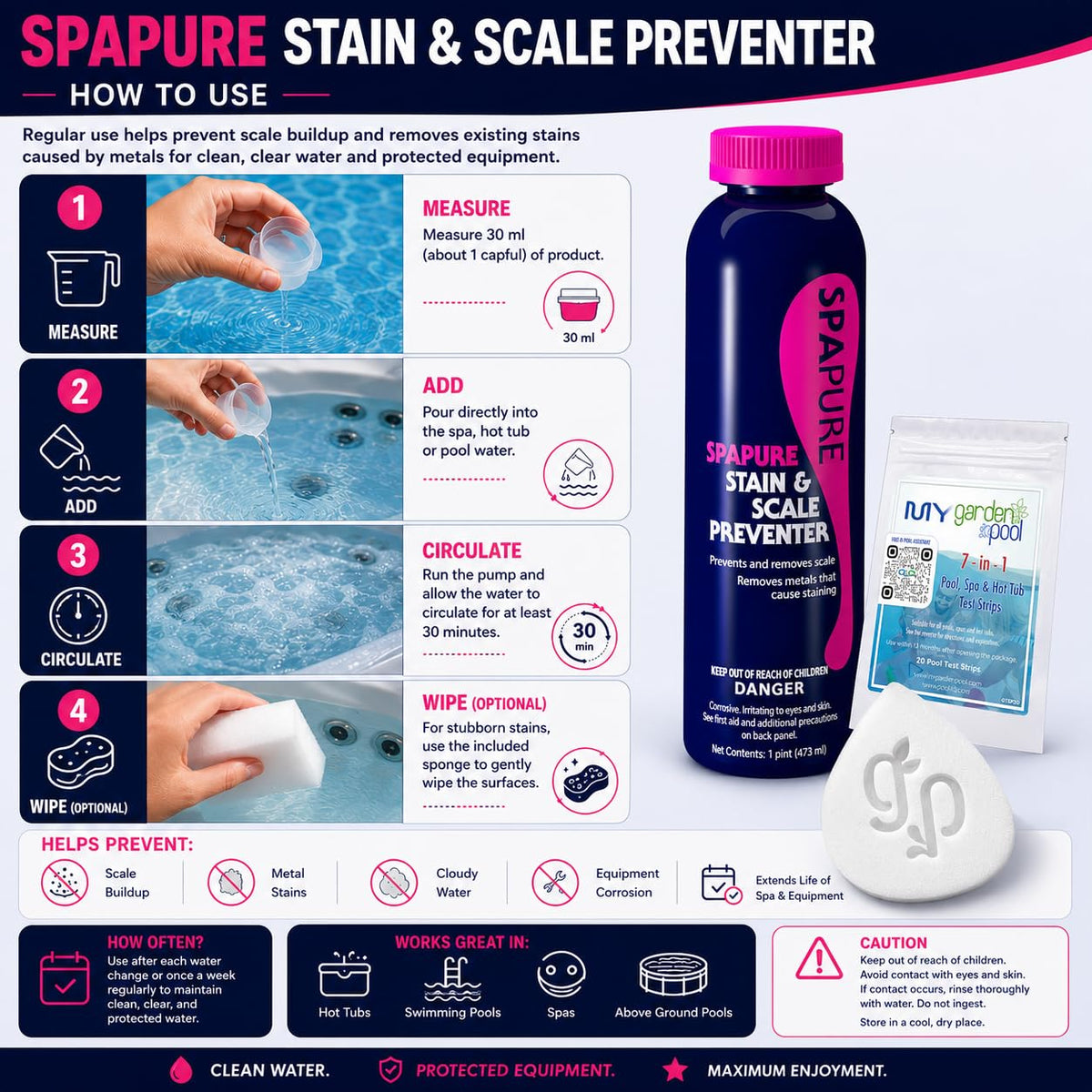 SpaPure Stain & Scale Preventer 1 Pint – image 2