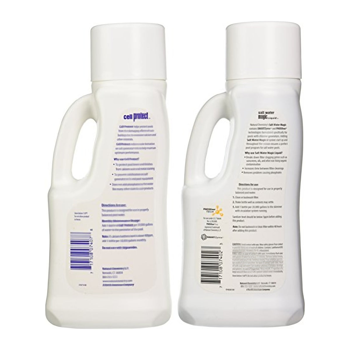 Natural Chemistry Salt Water Maintenance Kit back labels