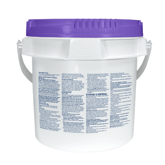 Poolife NST Prime Tablets 20 lb – Stabilizer-Free Chlorine Sanitizer – Skimmer-Use Only – Includes 2 Scum Socks and 7-in-1 Test Strips
