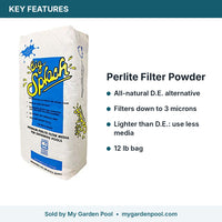 Perlite pool filter powder key features
