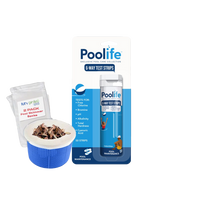 Poolife 6-Way Test Strip – Fast & Accurate Pool Water Testing for Chlorine, pH, Alkalinity & More – 1 Pack – Bonus Scum Socks Included