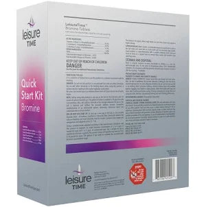 Leisure Time Bromine Start Up Kit – Complete Spa Water Start-Up Kit – Easy Bromine System Setup – Includes Scum Sponge and 7-in-1 Test Strips