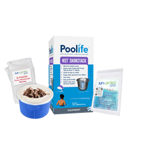 Poolife NST Skimstack – Keeps Chlorine Tablets Dry & Separate – Extends Tablet Life & Reduces Waste – Bonus Scum Socks Included