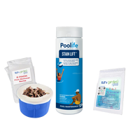Poolife Stain Lift 2.5 lb – Powerful Stain Remover for Metals & Organics – Restores Pool Surfaces – Includes Test Strips and 2 Scum Socks