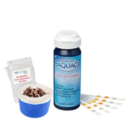 BAQUACIL 4-Way Test Strips – Easy Testing for Sanitizer, pH, Alkalinity & Hardness – Ideal for Chlorine-Free Pools – Bonus Scum Socks Included