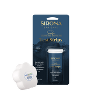 Sirona Test Strips – Chlorine and Bromine – Spa Water Testing Kit with 7-in-1 Test Strips & Scum Sponge