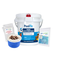 Poolife Endure Water Conditioner 10 lb – Enhances Water Feel & Clarity – Reduces Eye Irritation – Includes 2 Scum Socks and 7-in-1 Test Strips